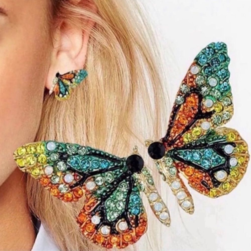 Butterfly stud earrings  N94